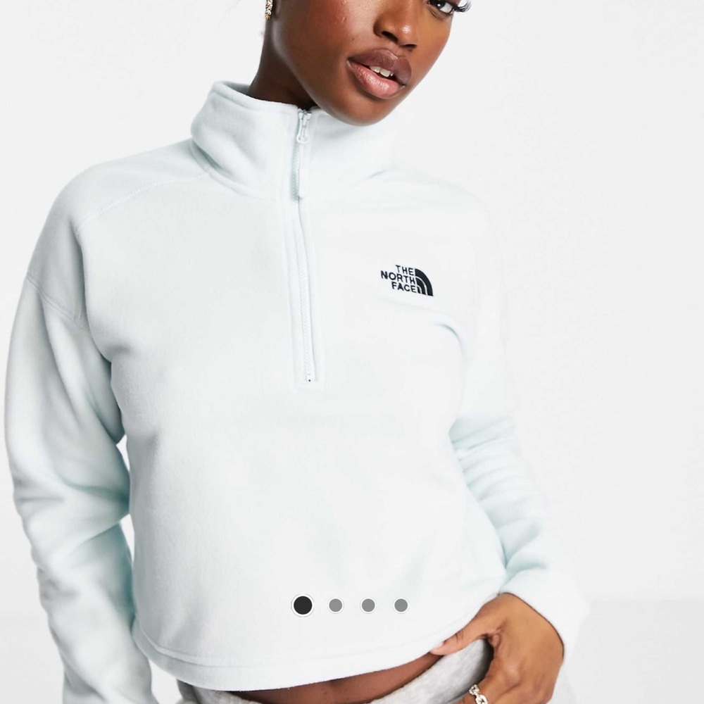 SOLD ‼️The North Face 100 Glacier 1/4 zip cropped fleece